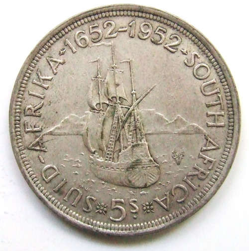 1952 Union of SA 5 Shillings