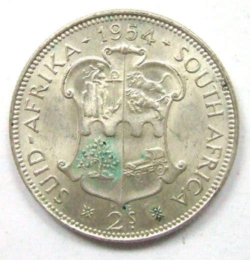 1954 Union of SA 2 Shillings