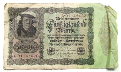 1922 German Reichs Bank Note (50000 Million Mark)