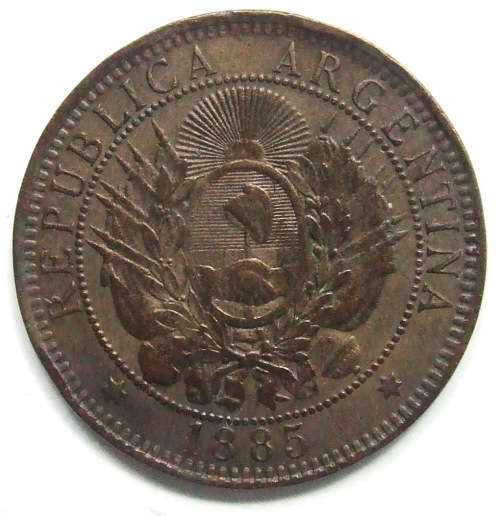 1885 Argentina  Dos Centavos