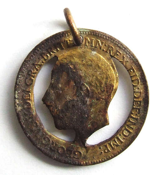 1911 British Farthing (Trench Art)