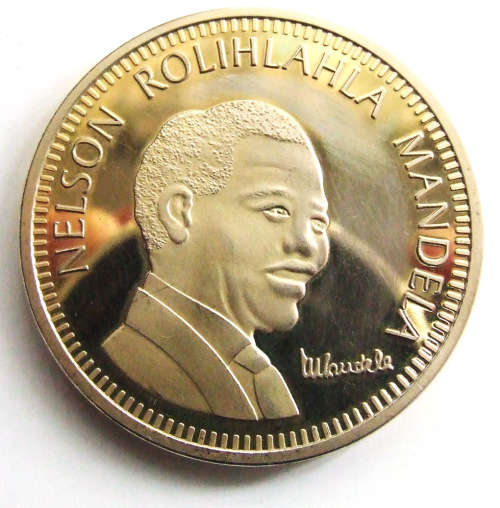 Nelson Mandela 10 Years of Freedom Medallion (Gold Clad)