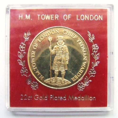 Tower of London 22ct Gold Plated Medallion