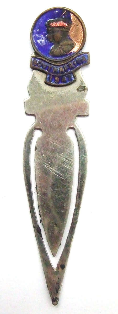 1947 King & Queen Visit to South Africa Metal Bookmark