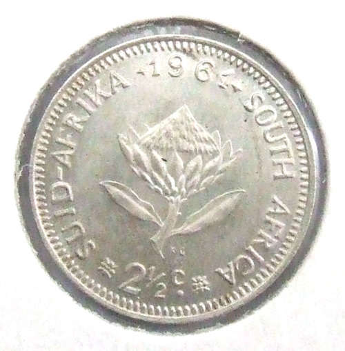 1961 South Africa 2 1/2 Cents