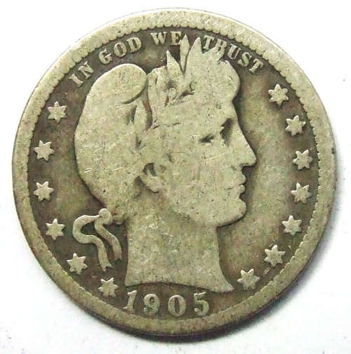 1905 United States Quarter Dollar