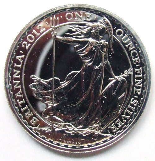 2012 British 1 Fine Oz Silver 2 Pounds