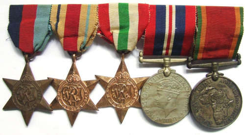 5 Piece WWII Medal Set