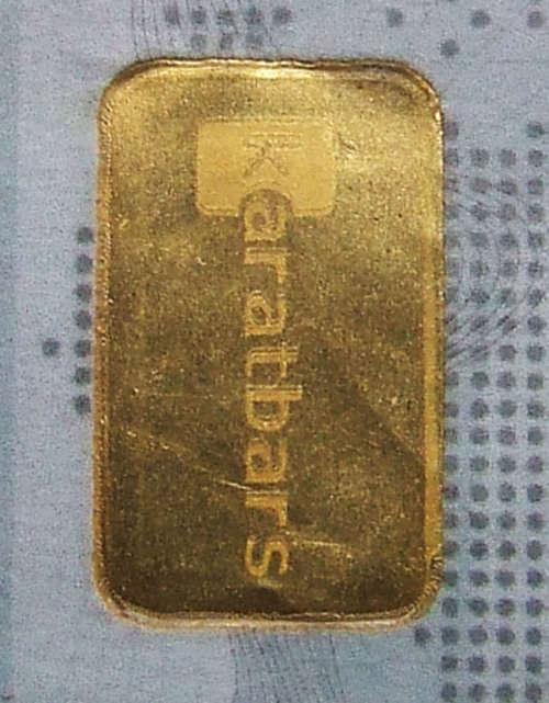 KaratPay Cash Gold Note with 0.10gram Pure gold bar (999.9)