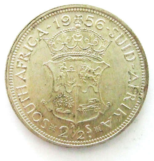 1956 South Africa 2 1/2 Shillings