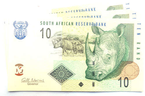 South Africa R10 Notes in sequence & uncirculated (Gill Marcus)