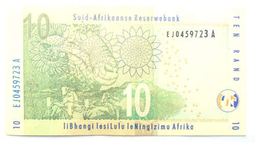 South Africa R10 Note (TT Mboweni)
