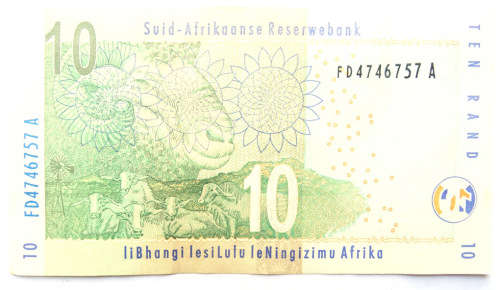 South Africa R10 Note (TT Mboweni)