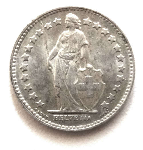 1951 Switzerland Half Franc