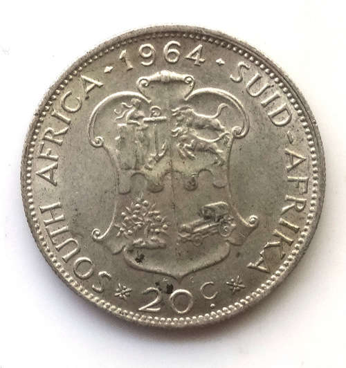 1964 South Africa 20 Cents
