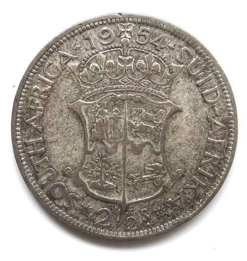 1954 South Africa 2 1/2 Shillings