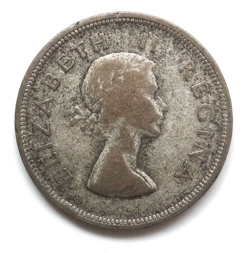 1954 South Africa 2 1/2 Shillings