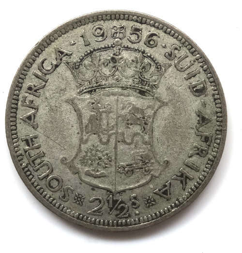 1956 South Africa 2 1/2 Shillings