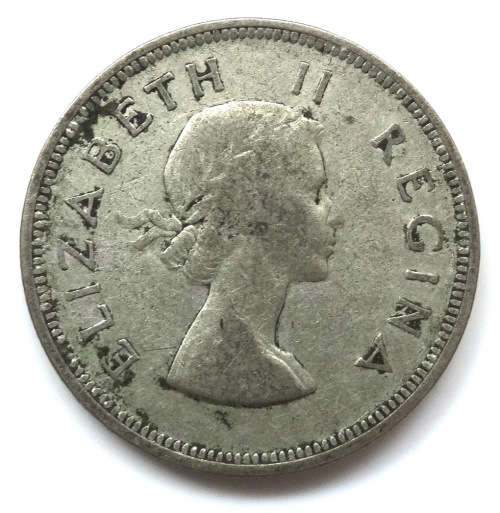 1956 South Africa 2 1/2 Shillings