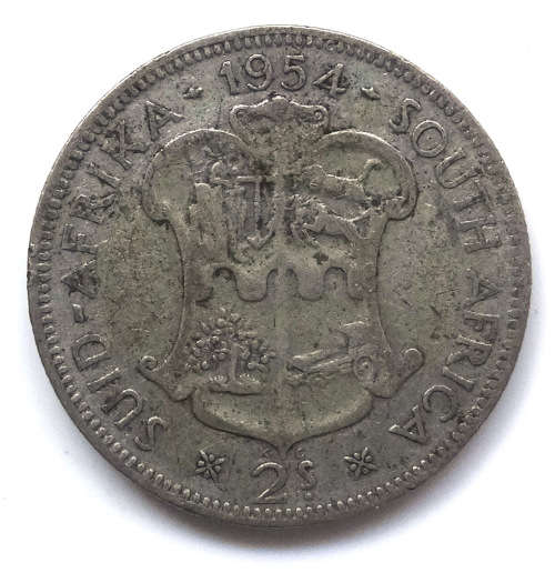1954 South Africa 2 Shillings