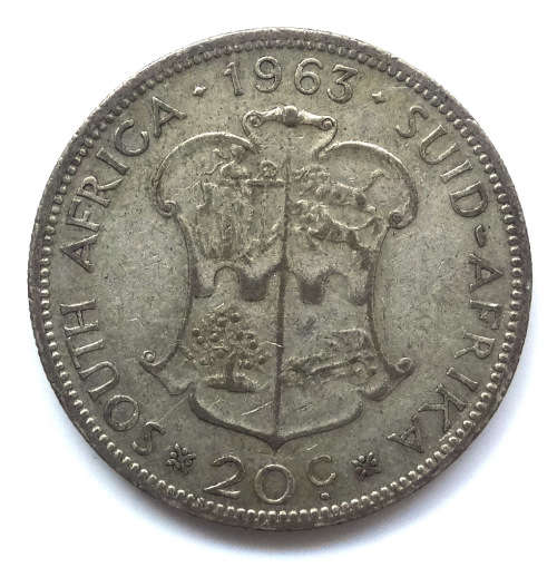 1963 South Africa 20 Cents