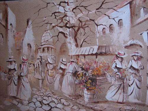 OIL AND SANDBRUSH ,,CHEZAR,,WITH BRANDNEW FRAME.1050 X 740..