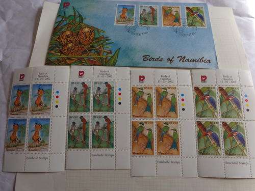 BIRDS OF NAMIBIA F.D.C 3.33. + CONTROL SET MINT
