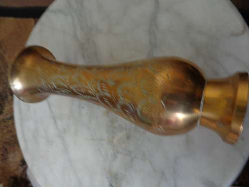 5 X SOLID BRASS VASES IN NICE CONDITION.read on..
