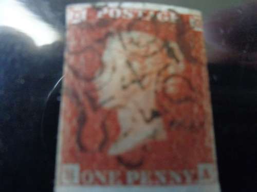 SCARCE NUMBERED MALTESE CROSS 1D RED (estate)READ ON