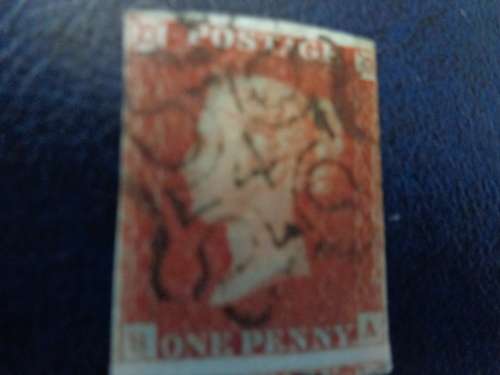 SCARCE NUMBERED MALTESE CROSS 1D RED (estate)READ ON