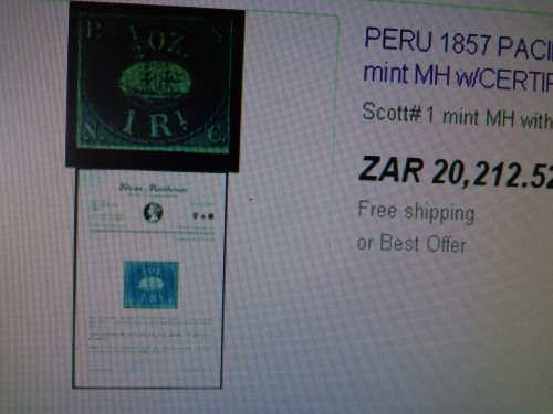 PERU PACIFIC STEAM NAVIGATION  COMP. 2 X 2RLS used (estate)read on