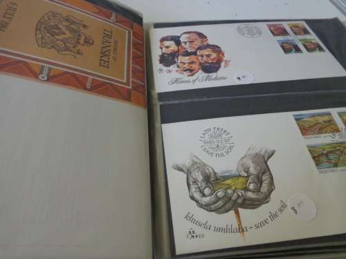 BRN/ ALBUM FILLED WITH FDCs, B/LETS F/D/SHTS,DEFIN.ETC.READ ON...