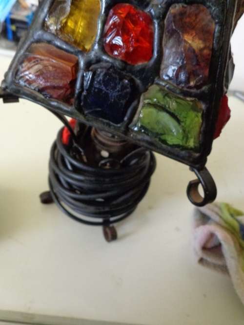 HONEYMOON  ANTIQUE BEDLAMP....SEE SCANS READ ON..