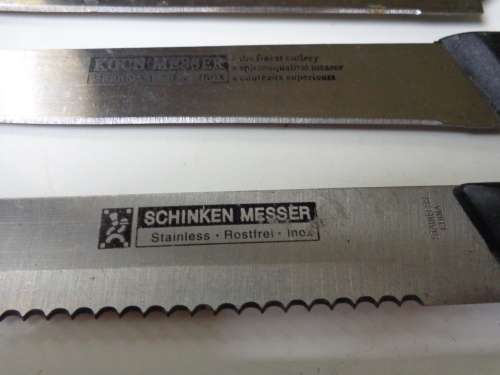 9 X MARKED KITCHEN KNIVES AS NEW.(JOBLOT).SEE SCANS READ ON.