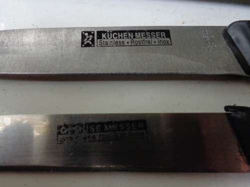 9 X MARKED KITCHEN KNIVES AS NEW.(JOBLOT).SEE SCANS READ ON.