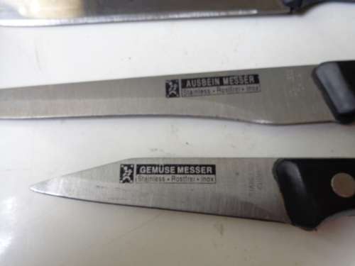 9 X MARKED KITCHEN KNIVES AS NEW.(JOBLOT).SEE SCANS READ ON.