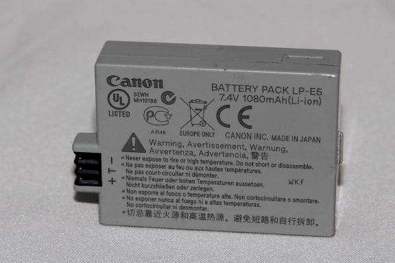 Canon genuine Battery LP-E5 Battery for Canon 500D, 450D, 1000D