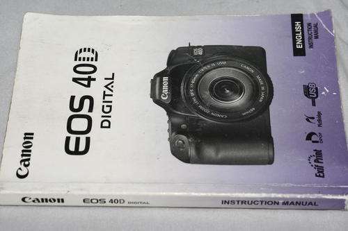 Canon EOS 40D Instruction Manual