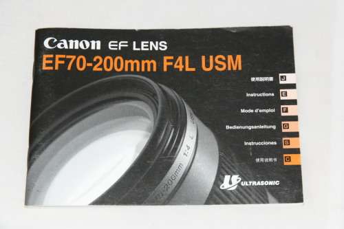 Canon EF 70-200mm f/4 L USM Instruction Manual