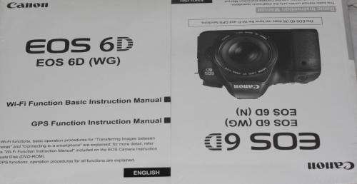 Canon EOS 6D Instruction Manual and CD pack