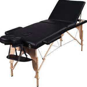 3 section BLACK portable Massage Table deluxe model