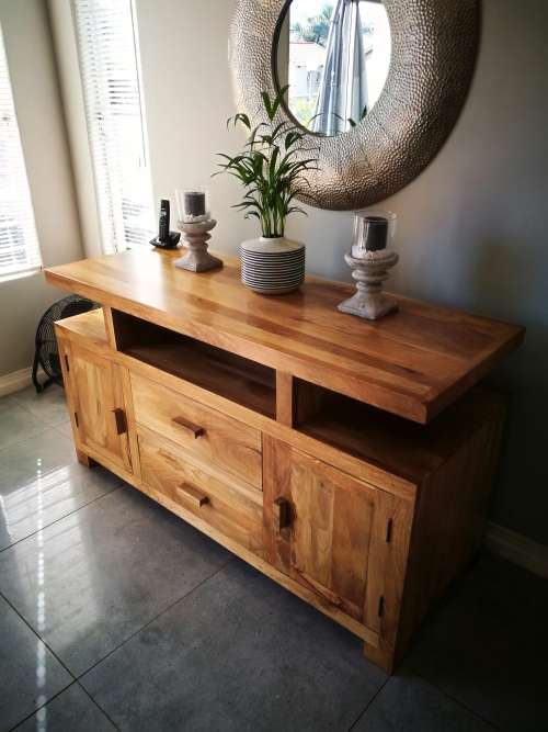 Solid Mango Wood Cabinet purchased form Coricraft in 2017