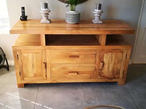 Solid Mango Wood Cabinet purchased form Coricraft in 2017