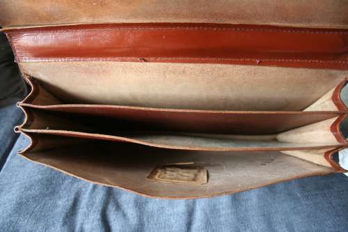 Vintage leather briefcase, satchel