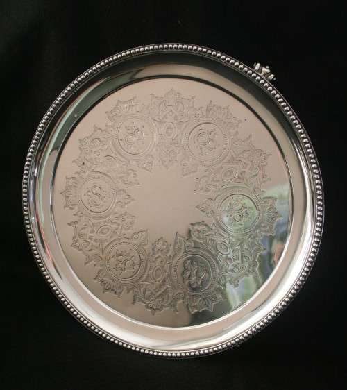 Antique Hallmarked Sterling Silver Salver - Free Courier
