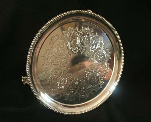 Antique Hallmarked Sterling Silver Salver - Free Courier