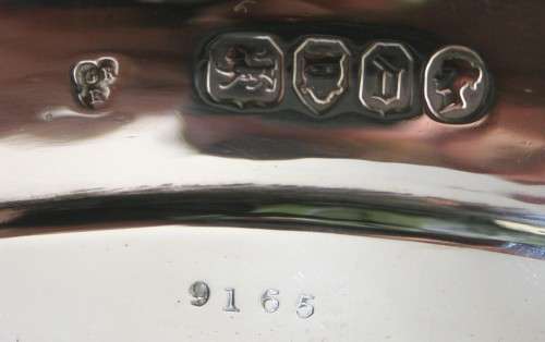 Antique Hallmarked Sterling Silver Salver - Free Courier