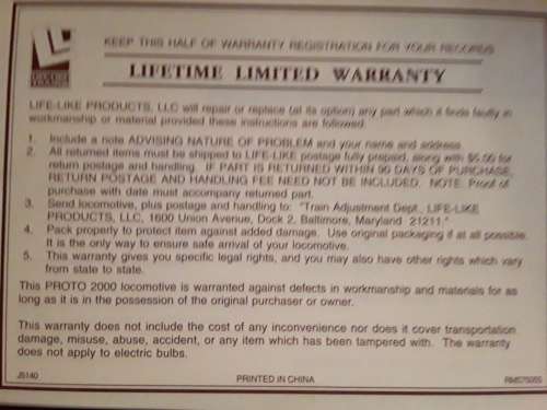 N Scale Life Like Heritage Collection Berkshire Locomotive (Limited Edition) AMERICAN