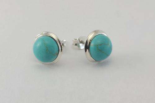 *New* 925 Sterling Silver Turquoise studs