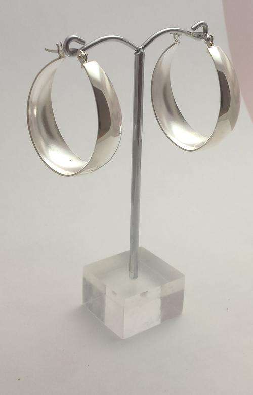 *NEW* 925 STERLING SILVER BULKY HOOPED EARRINGS